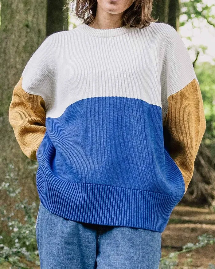 Passenger Clothing Gondwana Oversized Knitted Jumper True Blue Women Knitwear