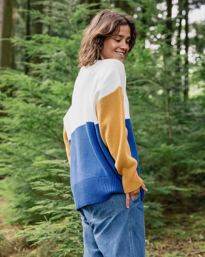 Passenger Clothing Gondwana Oversized Knitted Jumper True Blue Women Knitwear