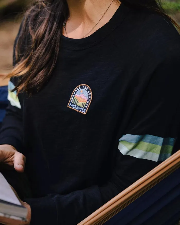 Passenger Clothing Hope Recycled Cotton Oversized Ls TShirt Black Women Tops and TShirts Passenger Clothing Hope Recycled Cotton Oversized Ls TShirt Black Women Tops and TShirts