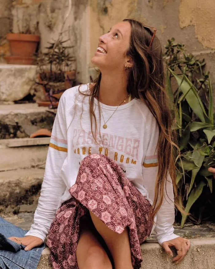 Passenger Clothing La Sarena Recycled Cotton Oversized LS TShirt White Women Tops and TShirts Passenger Clothing La Sarena Recycled Cotton Oversized LS TShirt White Women Tops and TShirts