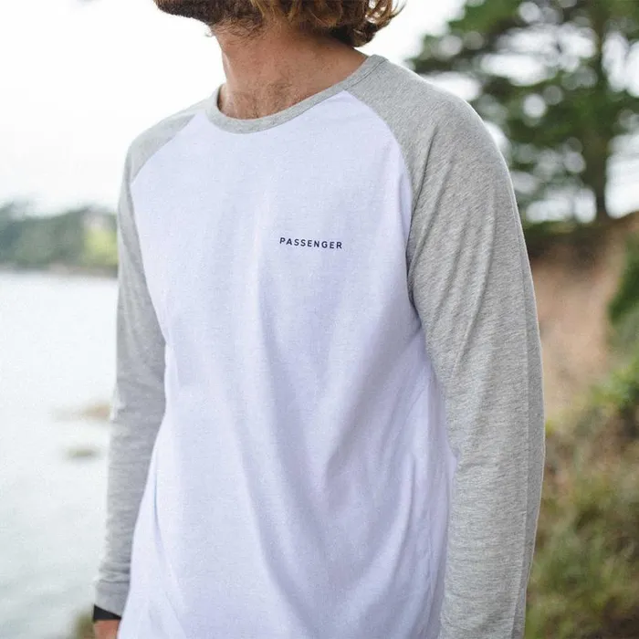Passenger Clothing Made To Roam Recycled LS TShirt White Men TShirts and Vests