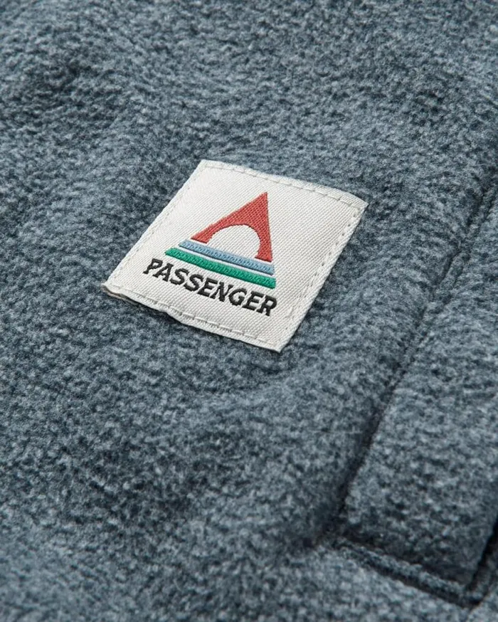 Passenger Clothing Maple Recycled Polar Fleece Shirt Navy Marl Men Shirts
