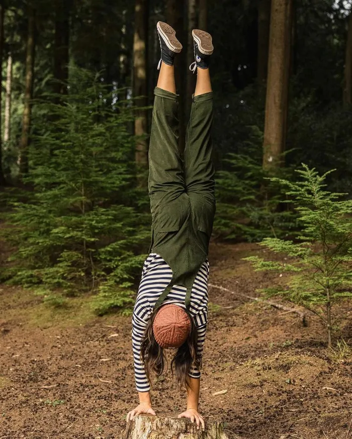 Passenger Clothing Meadows Organic Cotton Cord Dungarees Fir Tree Women Dungarees and Trousers