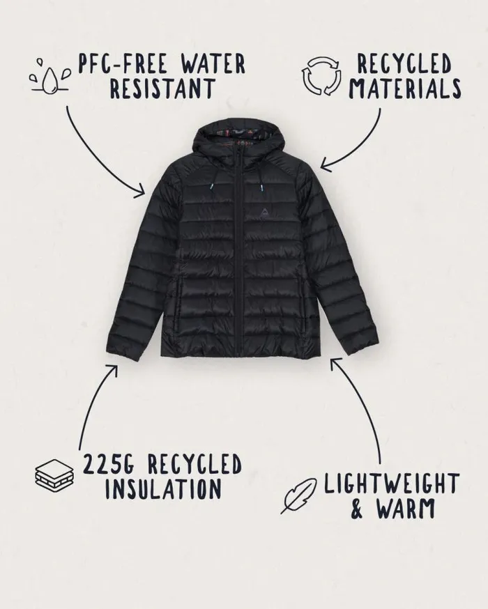 Passenger Clothing Pow Recycled Insulated Jacket True Black Women Jackets