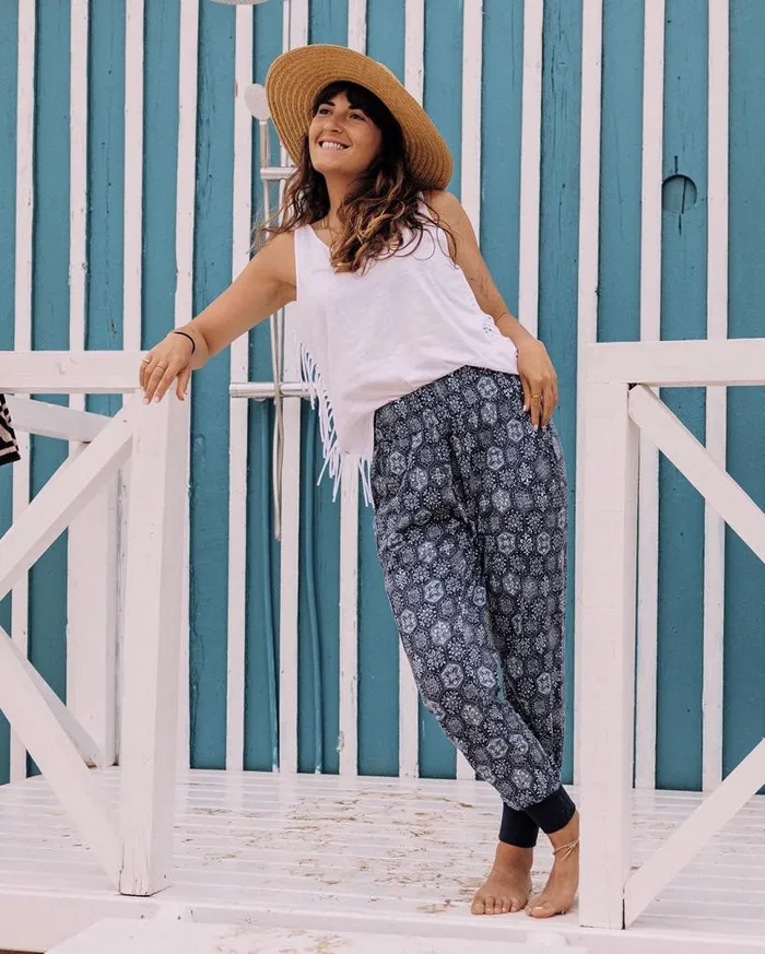 Passenger Clothing Puerto Recycled Cotton Trouser Tile Dark Denim Women Dungarees and Trousers Passenger Clothing Puerto Recycled Cotton Trouser Tile Dark Denim Women Dungarees and Trousers