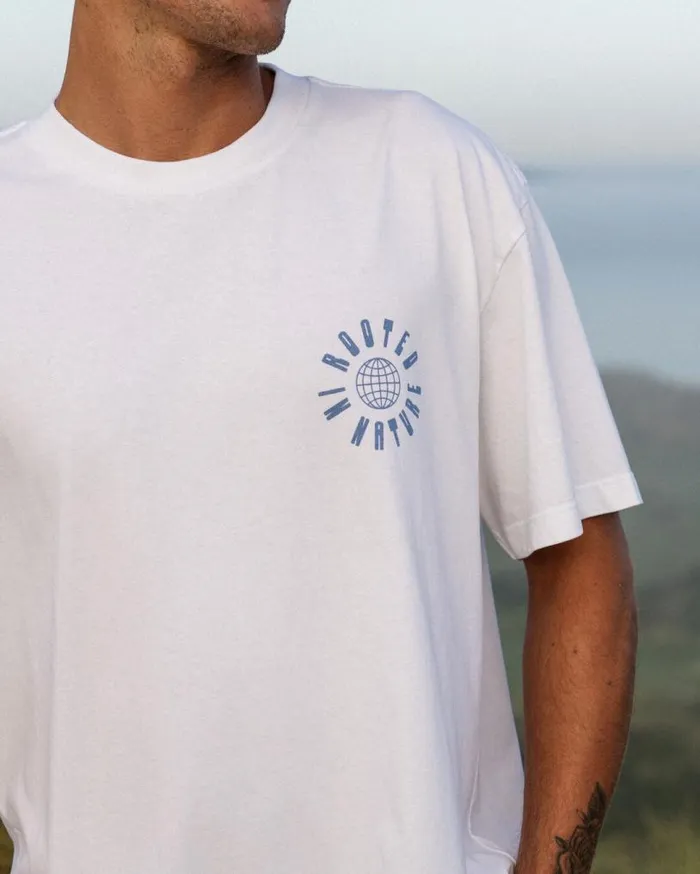 Passenger Clothing Rooted Recycled Relaxed Fit TShirt White Men TShirts and Vests