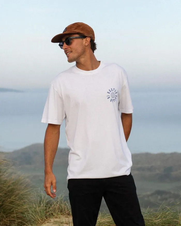 Passenger Clothing Rooted Recycled Relaxed Fit TShirt White Men TShirts and Vests
