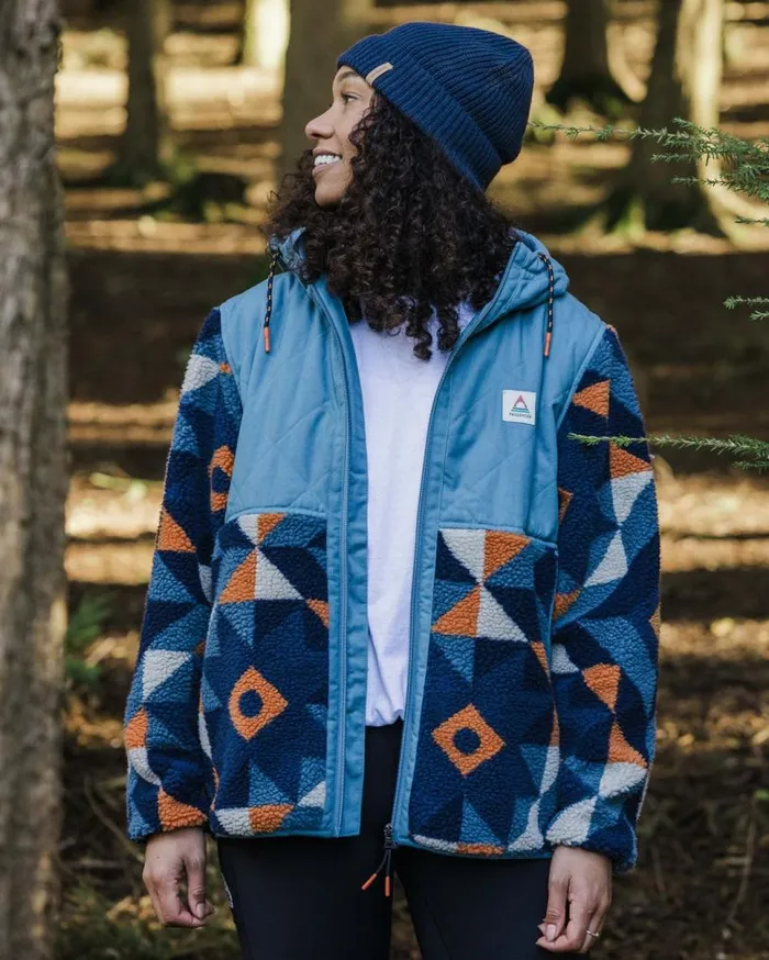 Passenger Clothing Sefton Recycled DeepPile Sherpa Fleece Homespun Dark Denim Women Fleece Passenger Clothing Sefton Recycled DeepPile Sherpa Fleece Homespun Dark Denim Women Fleece
