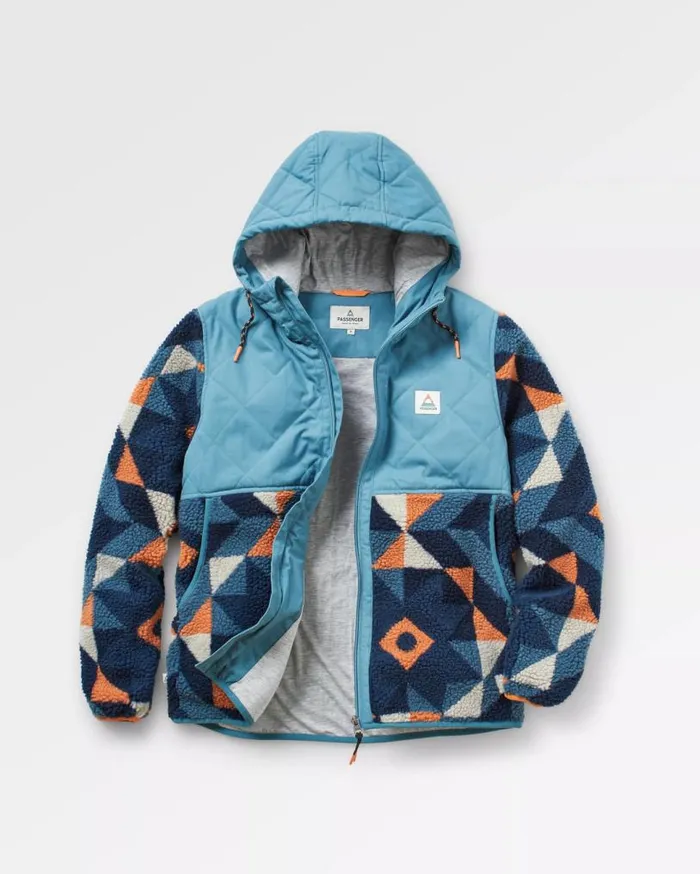 Passenger Clothing Sefton Recycled DeepPile Sherpa Fleece Homespun Dark Denim Women Fleece