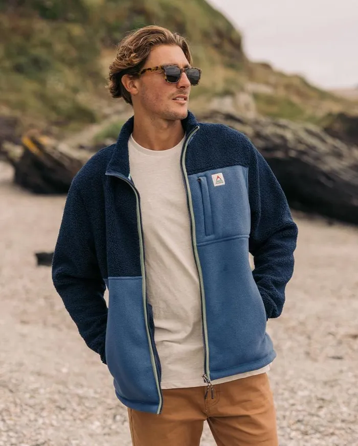 Passenger Clothing Sendero Recycled Full Zip Fleece Deep Navy Men Fleece