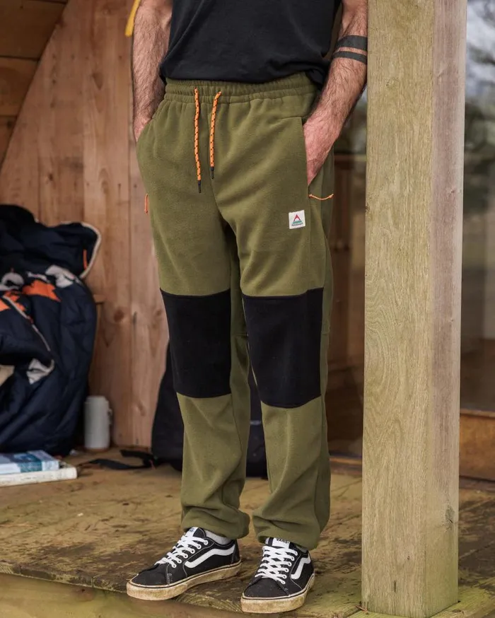 Passenger Clothing Set Off Recycled Polar Fleece Jogger True Black Khaki Men Trousers