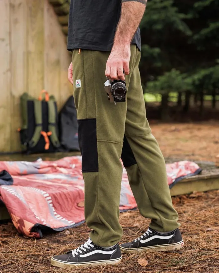 Passenger Clothing Set Off Recycled Polar Fleece Jogger True Black Khaki Men Trousers