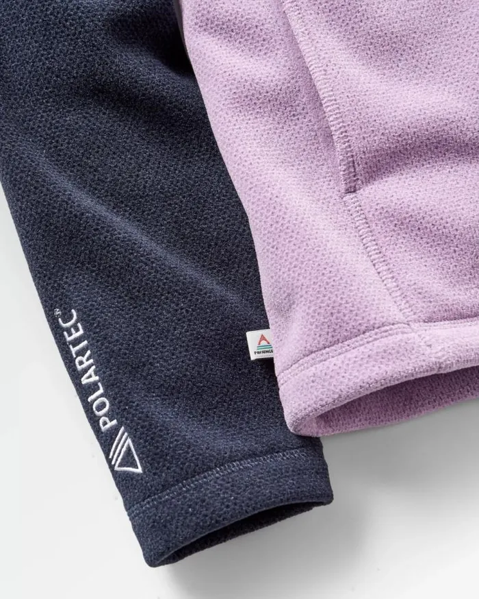 Passenger Clothing Snowdrop Pullover Recycled Polartec Fleece Lilac Deep Navy Women Activewear
