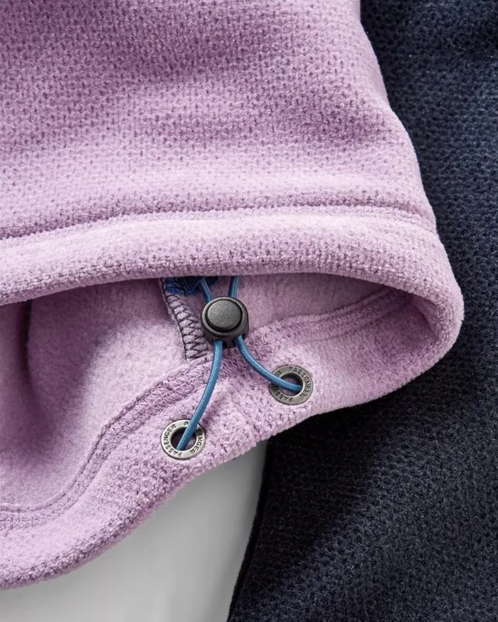 Passenger Clothing Snowdrop Pullover Recycled Polartec Fleece Lilac Deep Navy Women Activewear