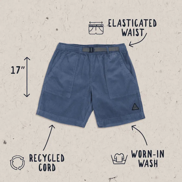 Passenger Clothing Topanga Organic Shorts Stone Blue Men Shorts