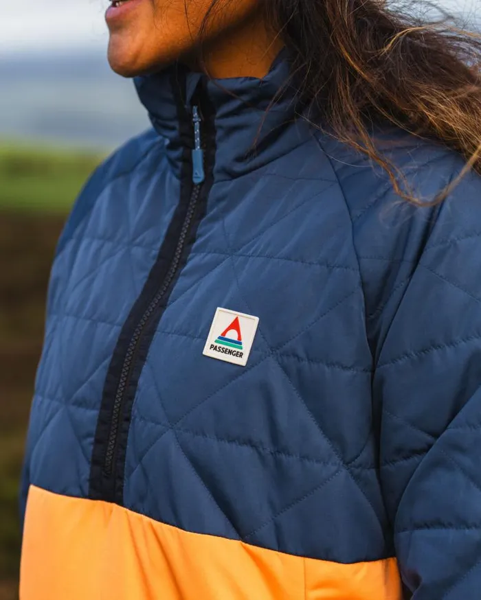 Passenger Clothing Trace Recycled Thermore Insulated Smock Dark Denim Apricot Women Activewear