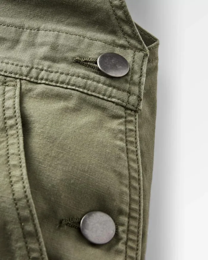 Passenger Clothing Vantage Organic Dungaree Khaki WomenMen Dungarees and Trousers