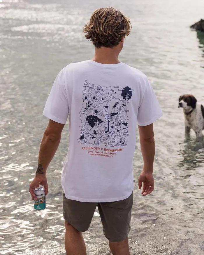 Passenger Clothing Views and Brews TShirt Passenger X Brewgooder White Men TShirts and Vests