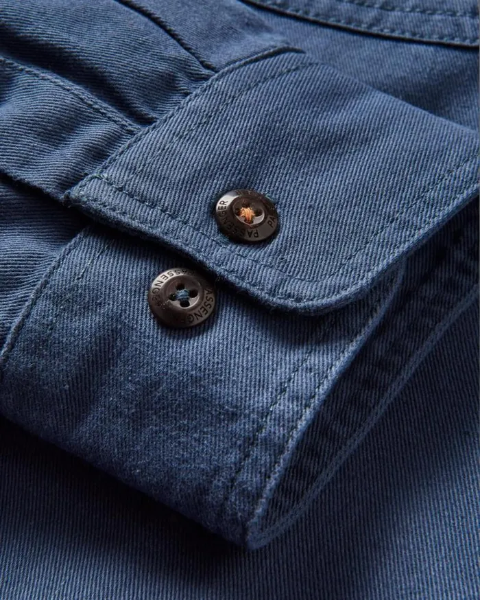 Passenger Clothing Vision Organic Cotton Shirt Dark Denim Men Shirts