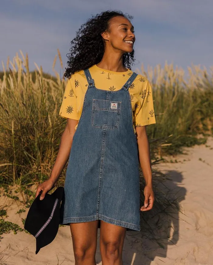 Passenger Clothing Yerba Recycled Cotton TShirt Ochre Yellow Women Tops and TShirts