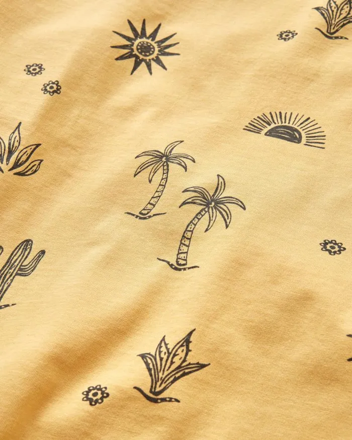 Passenger Clothing Yerba Recycled Cotton TShirt Ochre Yellow Women Tops and TShirts