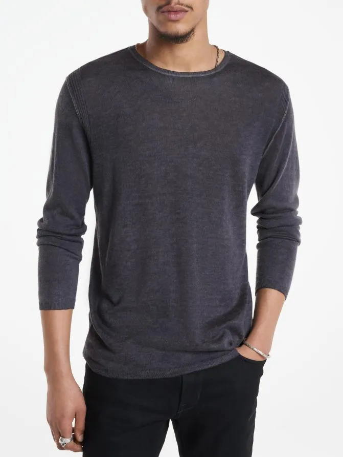 PETE CREW NECK SWEATER Med Grey Clothing John Varvatos TShirts