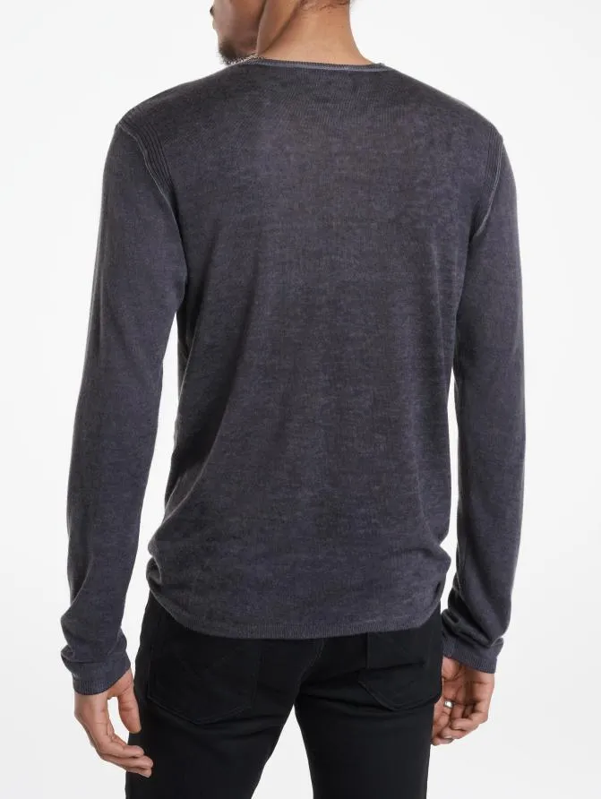 PETE CREW NECK SWEATER Med Grey Clothing John Varvatos TShirts