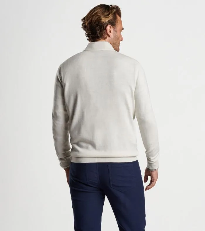 Peter Millar Sweaters Men Autumn Crest Suede Trim QuarterZip
