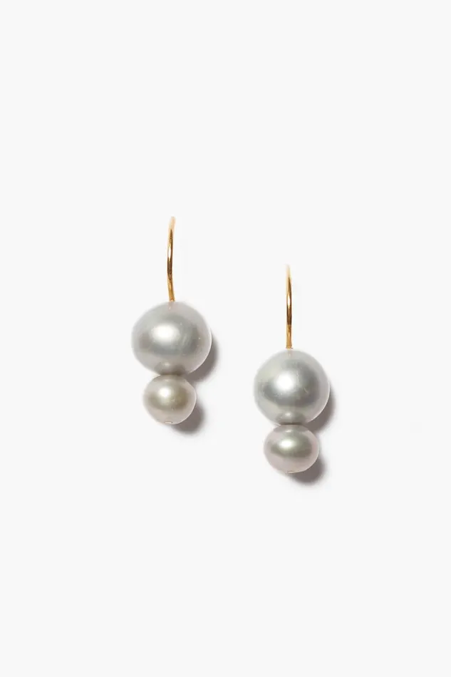 Phoebe Drop Earrings Grey Pearl Women Chan Luu Earrings