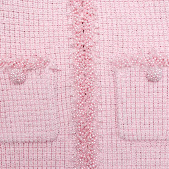 Pink Textured Knit Mini Dress Women Self Portrait Dresses Pink Textured Knit Mini Dress Women Self Portrait Dresses
