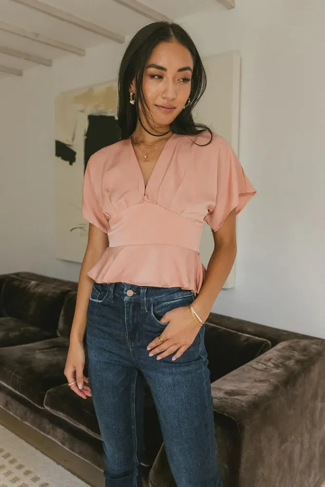 Poesy Blouse In Peach 8211 FINAL SALE Peach Women Bohme Tops