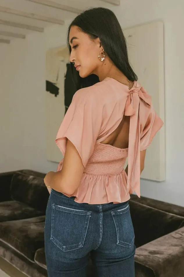 Poesy Blouse In Peach 8211 FINAL SALE Peach Women Bohme Tops