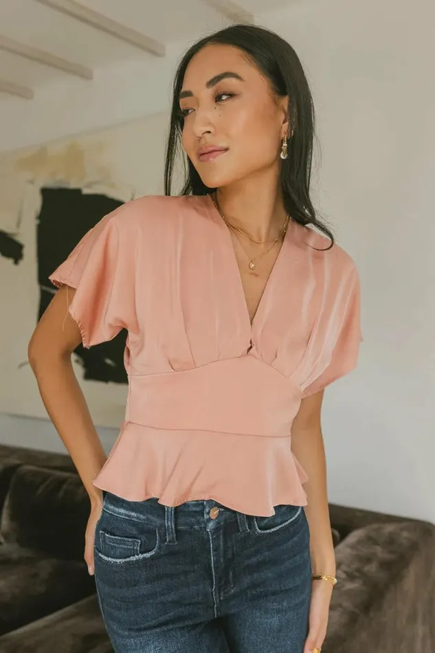 Poesy Blouse In Peach 8211 FINAL SALE Peach Women Bohme Tops