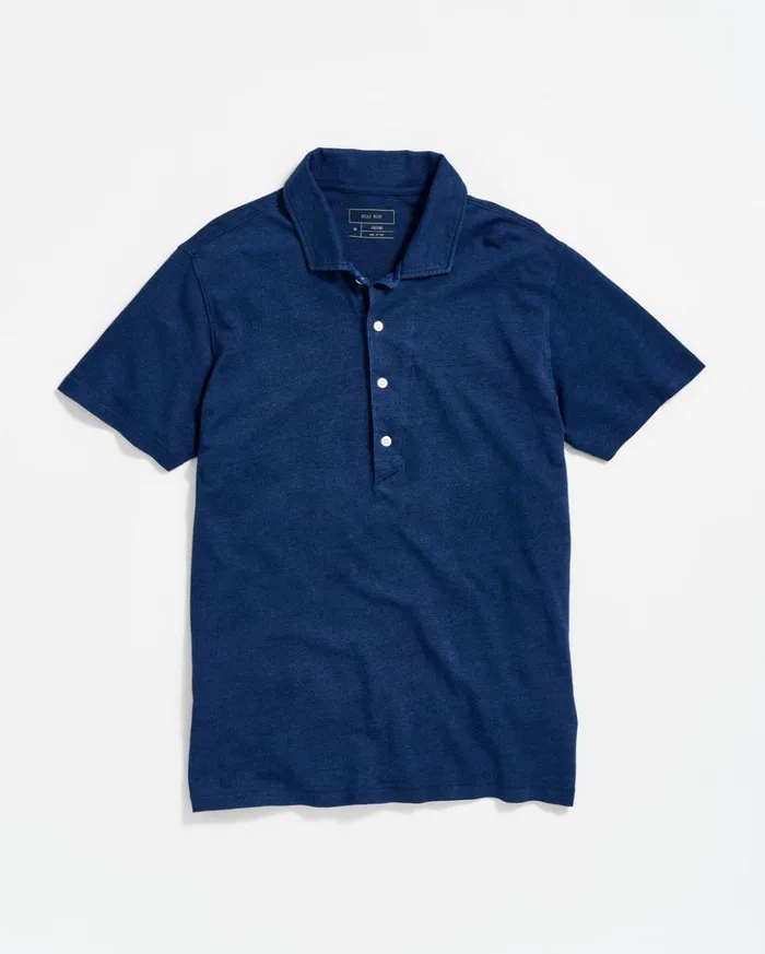 Polos Tees and Henleys Men Billy Reid Indigo Polo Dark Indigo