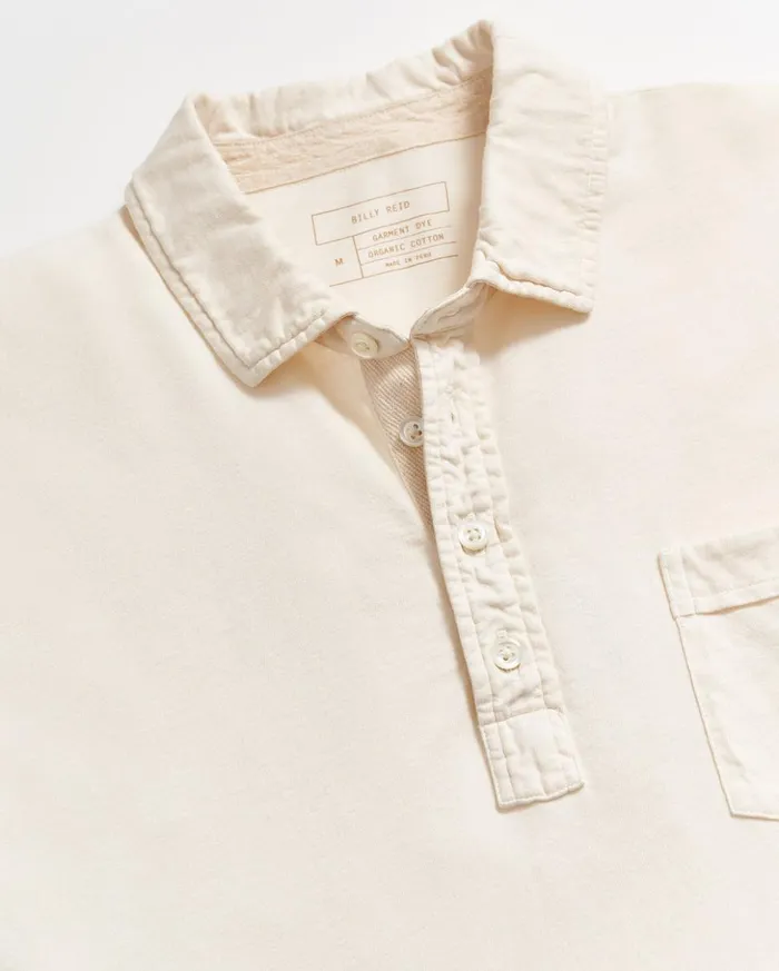 Polos Tees and Henleys Men Billy Reid Long Sleeve Pensacola Polo Tinted White