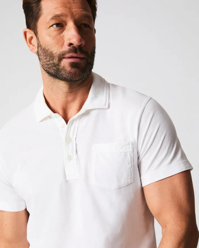 Polos Tees and Henleys Men Billy Reid Pensacola Polo White