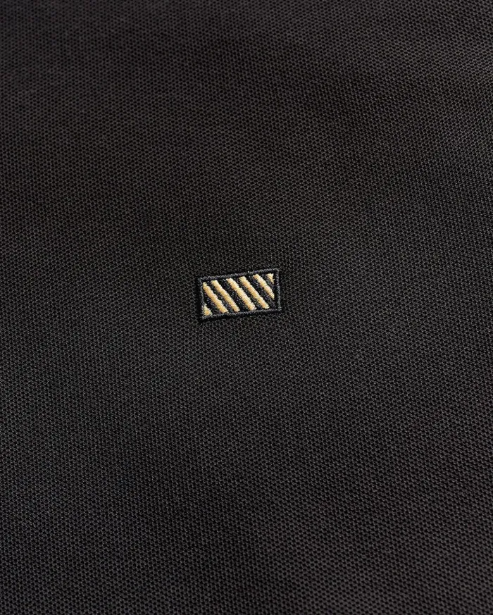 Polos Tees and Henleys Men Billy Reid Pique Polo Black