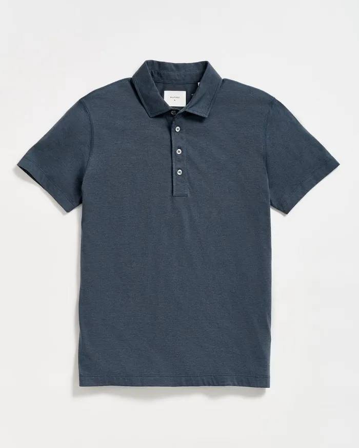 Polos Tees and Henleys Men Billy Reid Stripe Pensacola Polo Navy