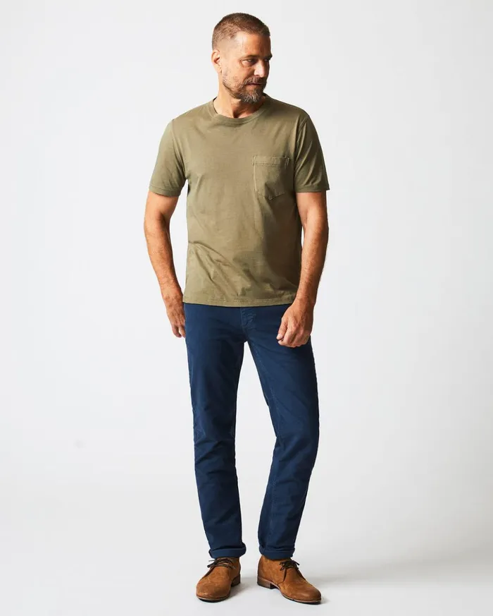 Polos Tees and Henleys Men Billy Reid Washed Tee Moss