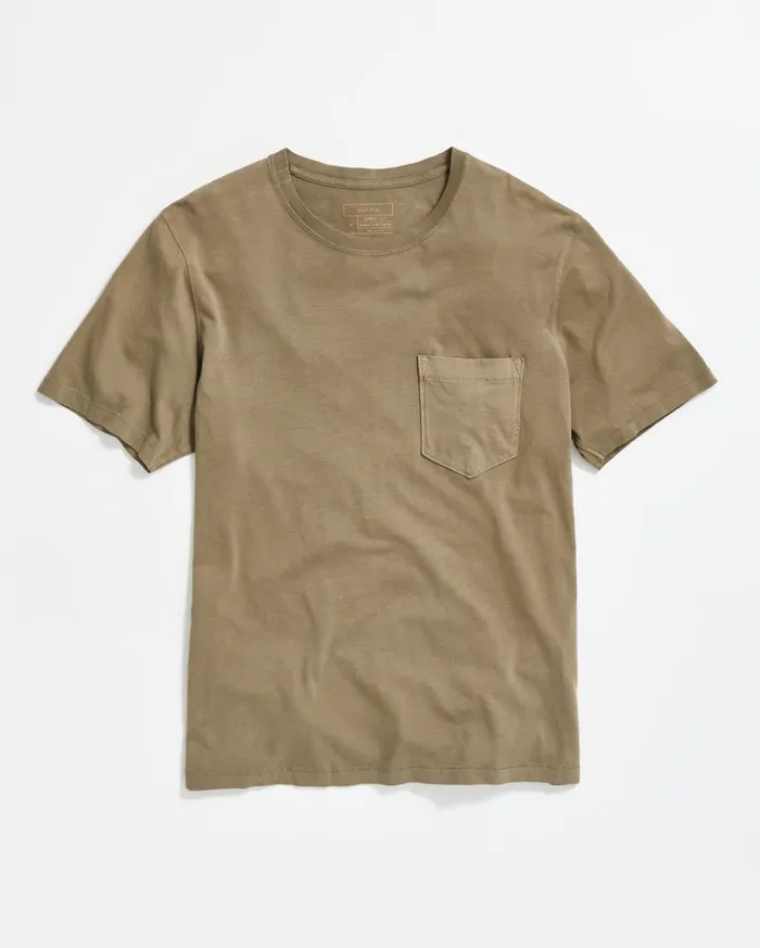 Polos Tees and Henleys Men Billy Reid Washed Tee Moss