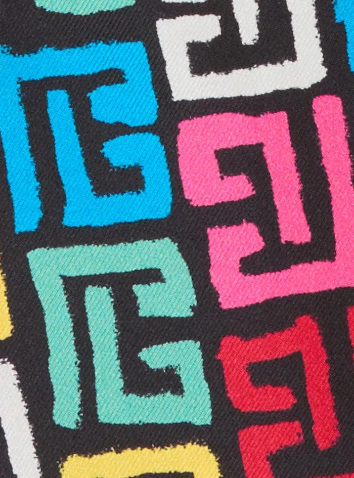 Pop Monogram Printed Bandana Multicolor Women Balmain Scarves