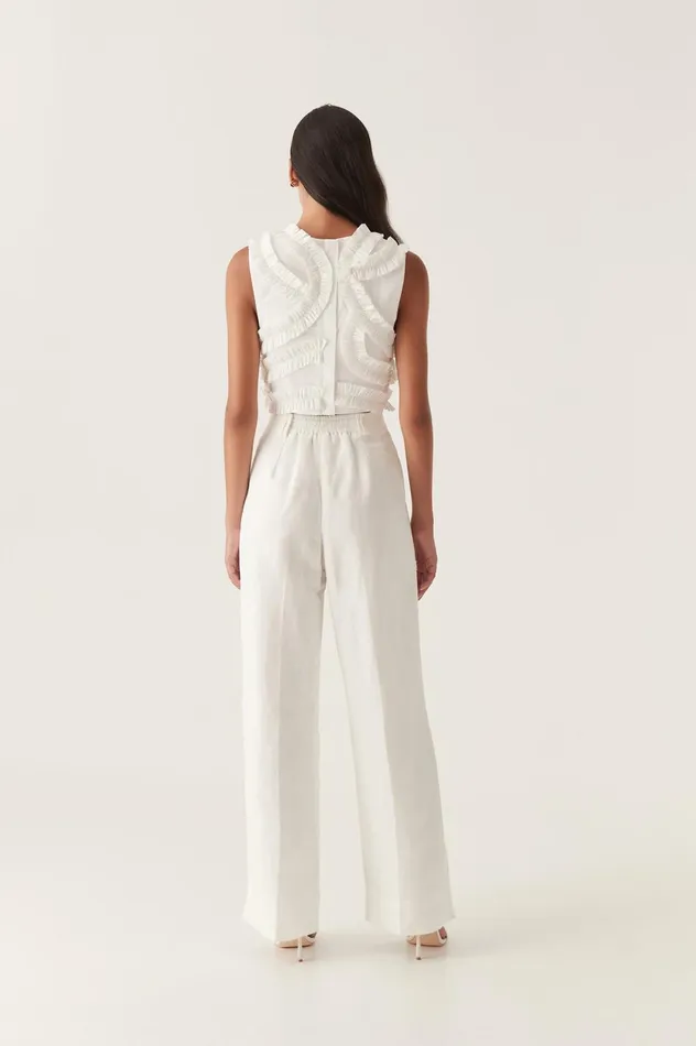 Portray Relaxed Pant Ivory Women Aje Pants