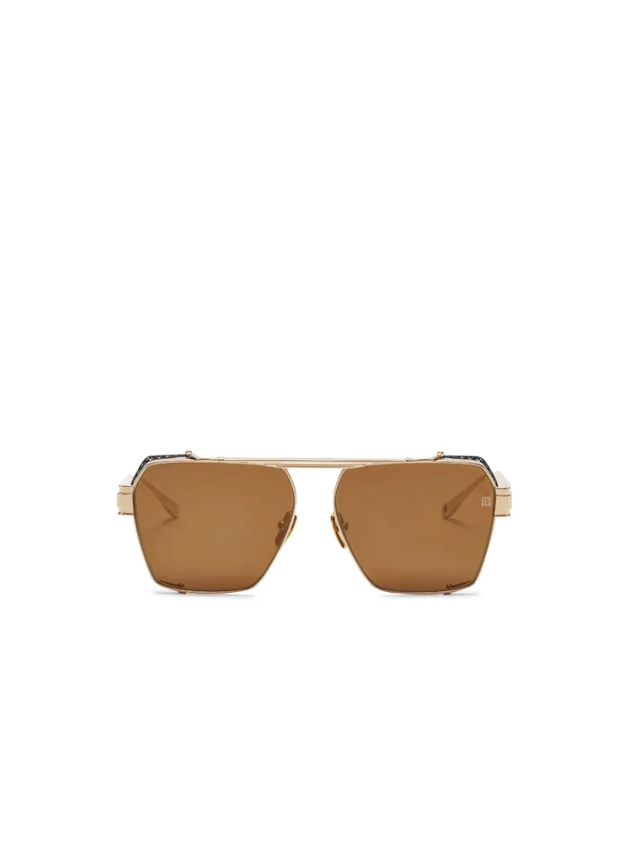Premier Sunglasses Gold WomenMen Balmain Eyewear