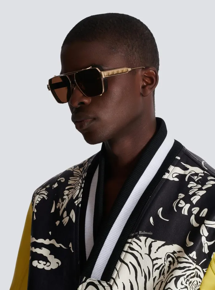 Premier Sunglasses Gold WomenMen Balmain Eyewear