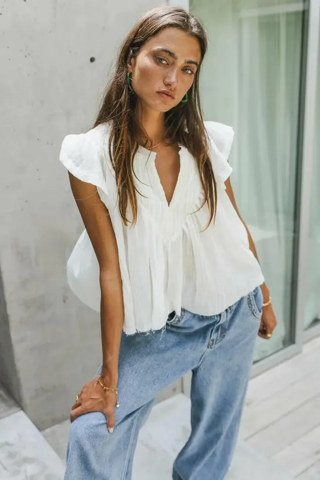 PREORDER 8211 Leia Blouse Cream Women Bohme Tops
