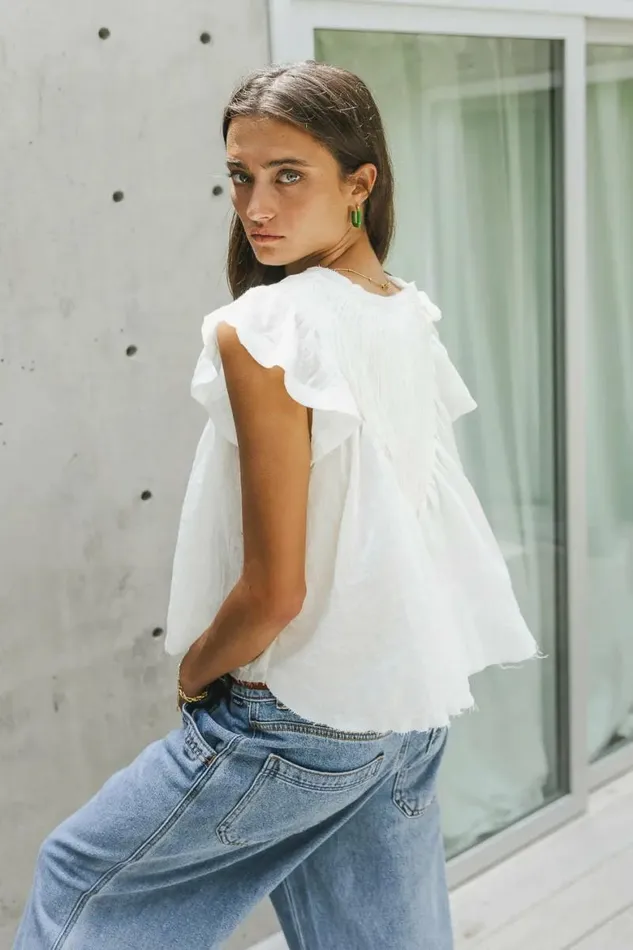 PREORDER 8211 Leia Blouse Cream Women Bohme Tops