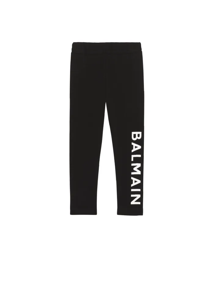Printed Leggings Black Kids Balmain