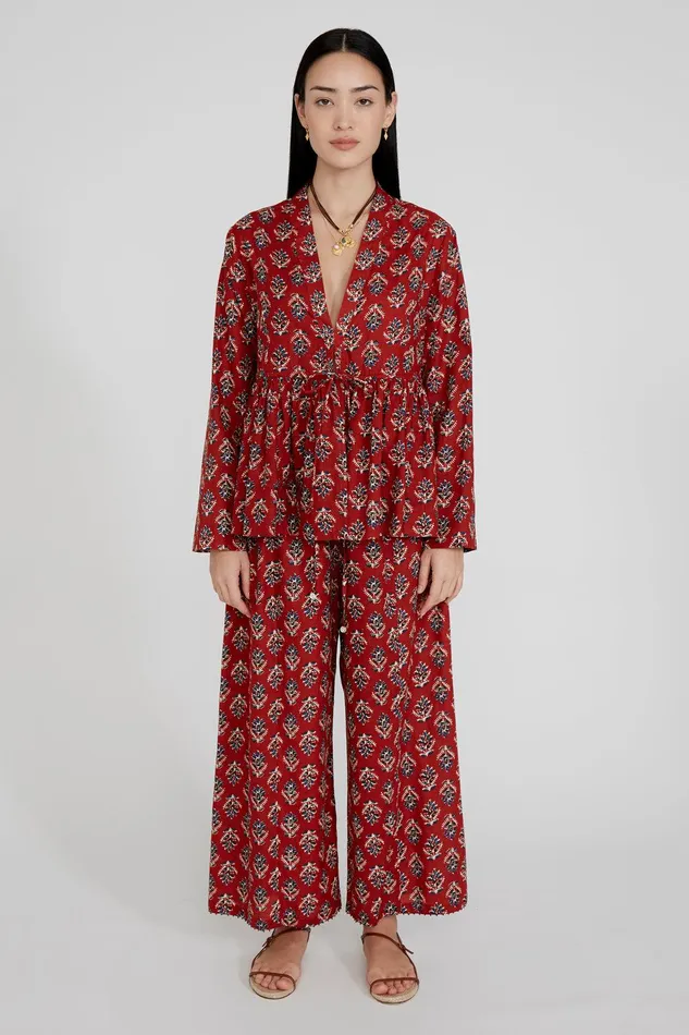 Priya Set Crimson Women Chan Luu Loungewear