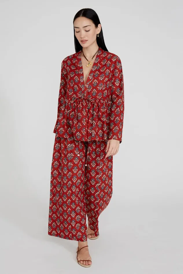 Priya Set Crimson Women Chan Luu Loungewear