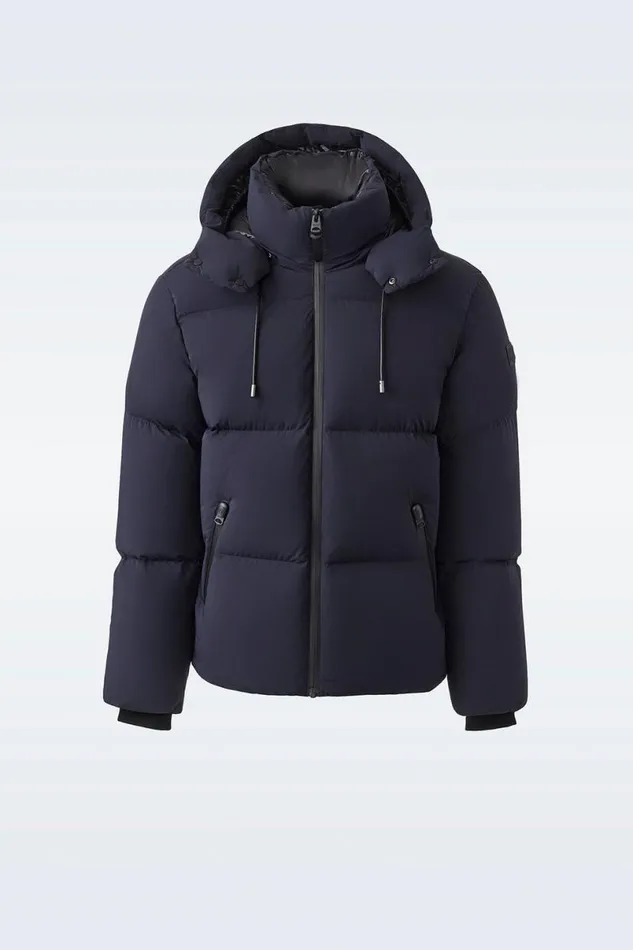 Puffer Men Mackage KENT Stretch Matt Down Jacket With Hood Black
